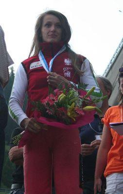 Edyta Ropek w ostatnich zawodach Pucharu Świata we włoskim Valle Di Daone zdobyła brązowy medal, fot. Arkadiusz Kamiński