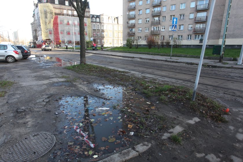 ulice i chodniki Dolnego Miasta w Gdańsku