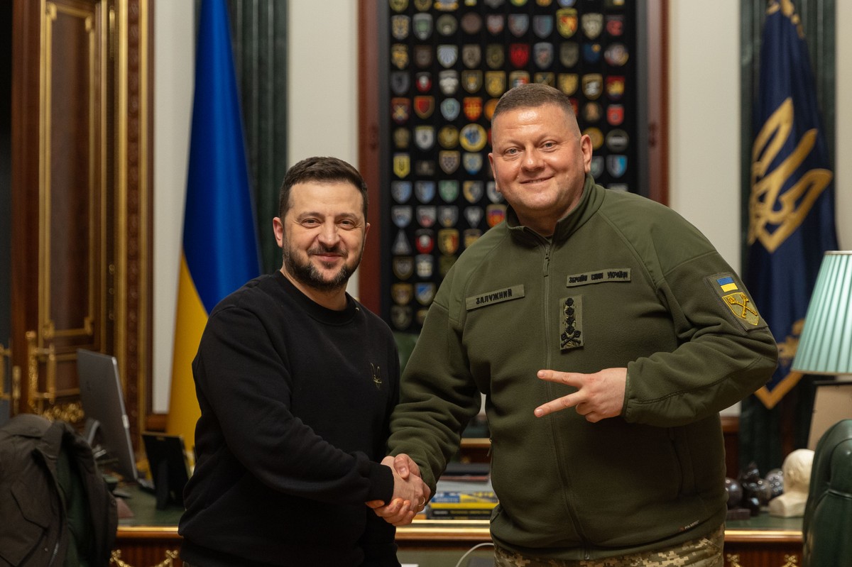 Wołodymyr Zełenski i generał Wałerij Załużny