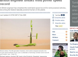 Samochód na wiatr pobił rekord prędkości