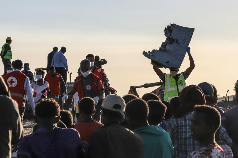 Site of the Boeing 737 Max 8 crash in Ethiopia 