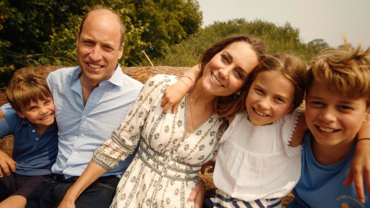 książę Louis, książę William, księżna Kate, księżniczka Charlotte, książę George