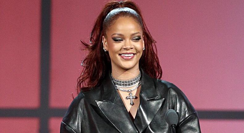 Rihanna makes surprise appearance at the BET Awards.