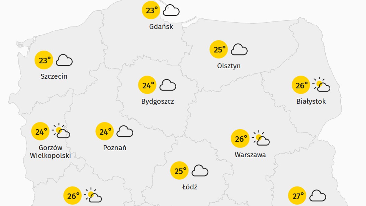 Sprawdź, jaka pogoda czeka województwo kujawsko-pomorskie. Czy warto zabrać ze sobą parasol i ciepłe okrycie. Pogoda na dziś!