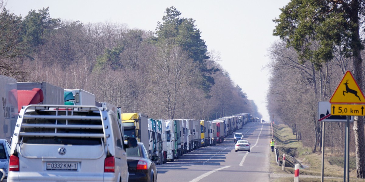 W Koroszczynie od miesięcy tworzą się korki. Tu zdjęcie z marca tego roku.