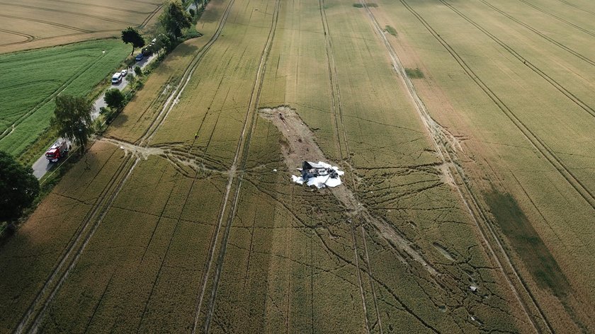 Katastrofa koło Pasłęka. Rozbił się wojskowy myśliwiec. Zginął pilot