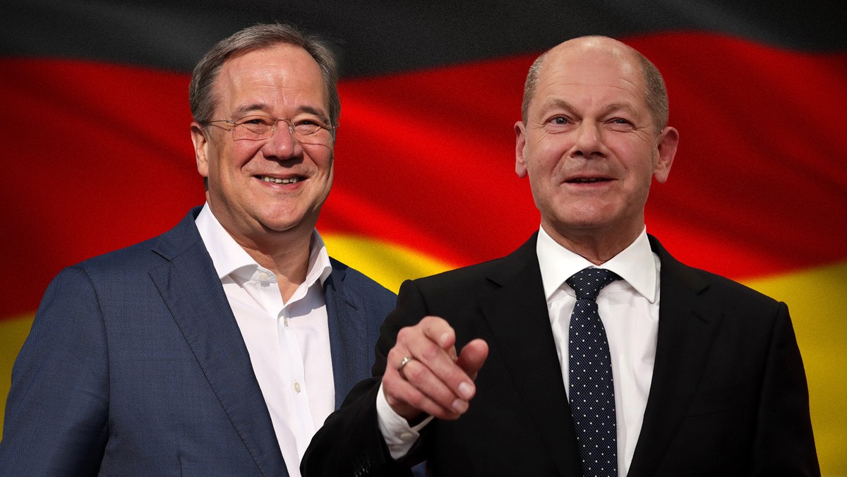 Olaf Scholz. Armin Laschet. Wybory w Niemczech