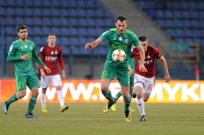 Pilka nozna. Ekstraklasa. Slask Wroclaw - Zaglebie Lubin. 25.02.2019