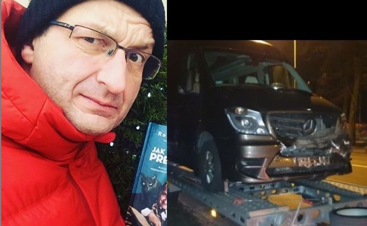 Robert Górski, rozbity samochód Kabaretu Moralnego Niepokoju