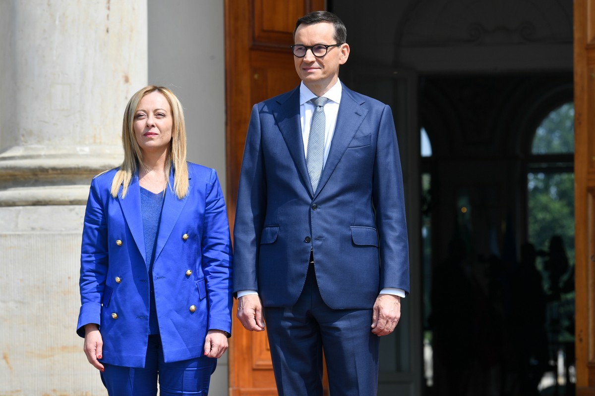Giorgia Meloni i Mateusz Morawiecki