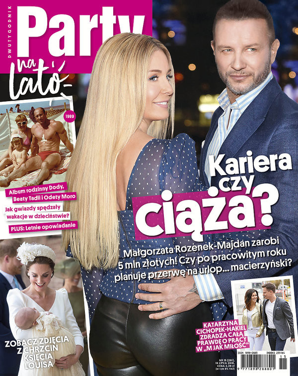 Małgorzata Rozenek-Majdan i Radosław Majdan na okładce magazynu "Party"