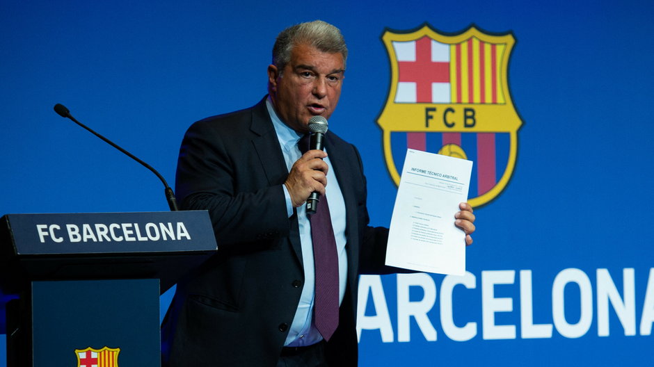 Prezydent FC Barcelony Joan Laporta