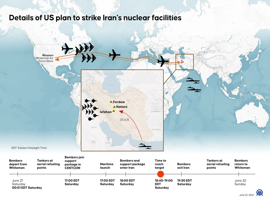 Mapa, kako je izgledao američki napad na iranska nuklearna postrojenja