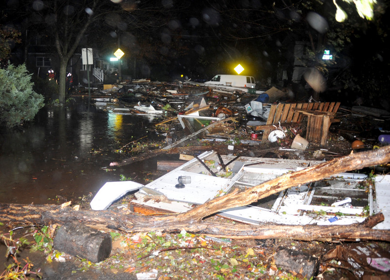 Zniszczenia dokonane przez Sandy