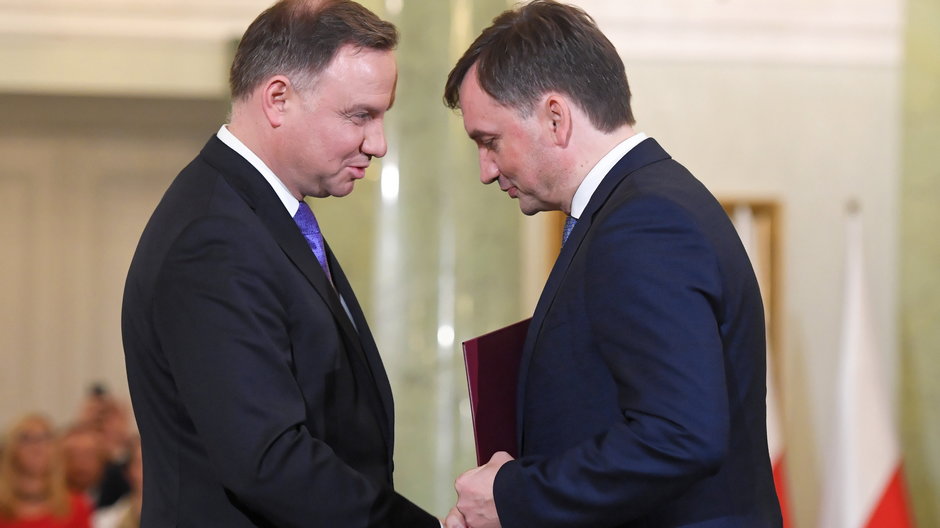 Andrzej Duda i Zbigniew Ziobro w 2019 r.