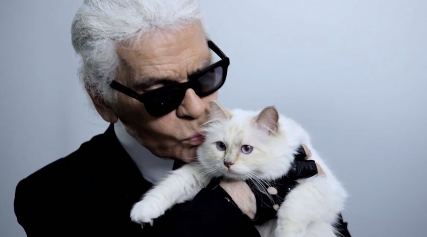 Karl Lagerfeld z kotką