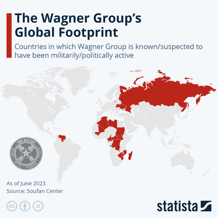 Gdzie na świecie obecna jest Grupa Wagnera
