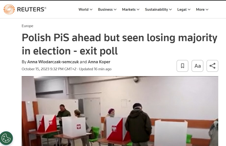 Zagraniczne media piszą o wyborach w Polsce.
