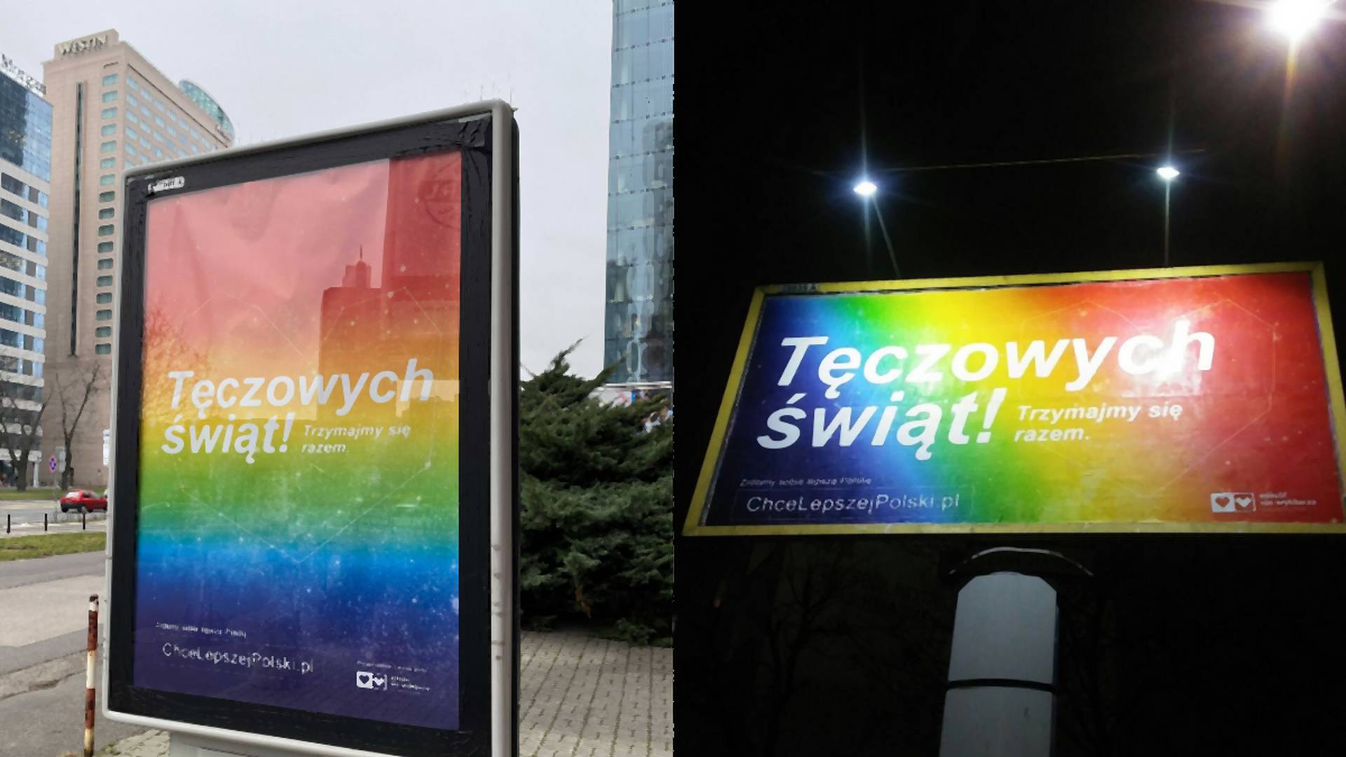 Tęczowe billboardy z życzeniami zawisną w całej Polsce. "Ten rok był trudny dla osób LGBT+"