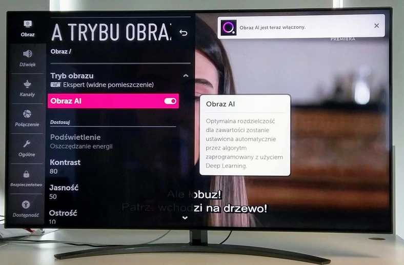 LG 55SM9010PLA - obraz wspomagany przez sztuczną inteligencję