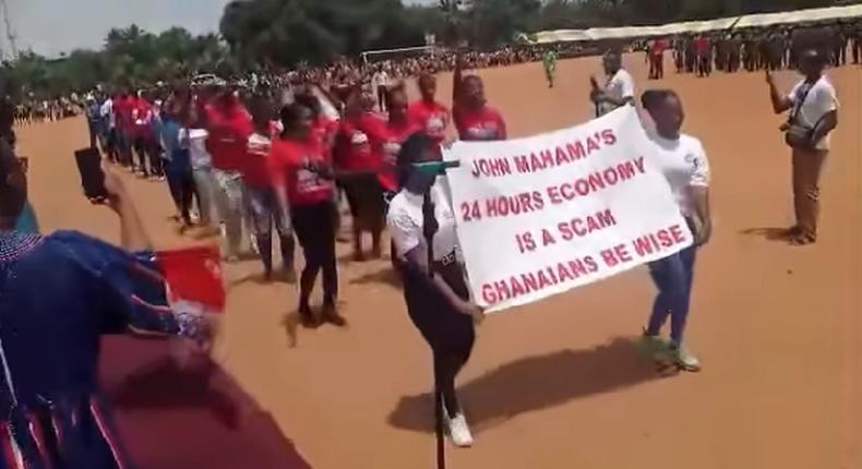 NPP flag, anti-Mahama placards at Independence Day parade in Keta sparks controversy