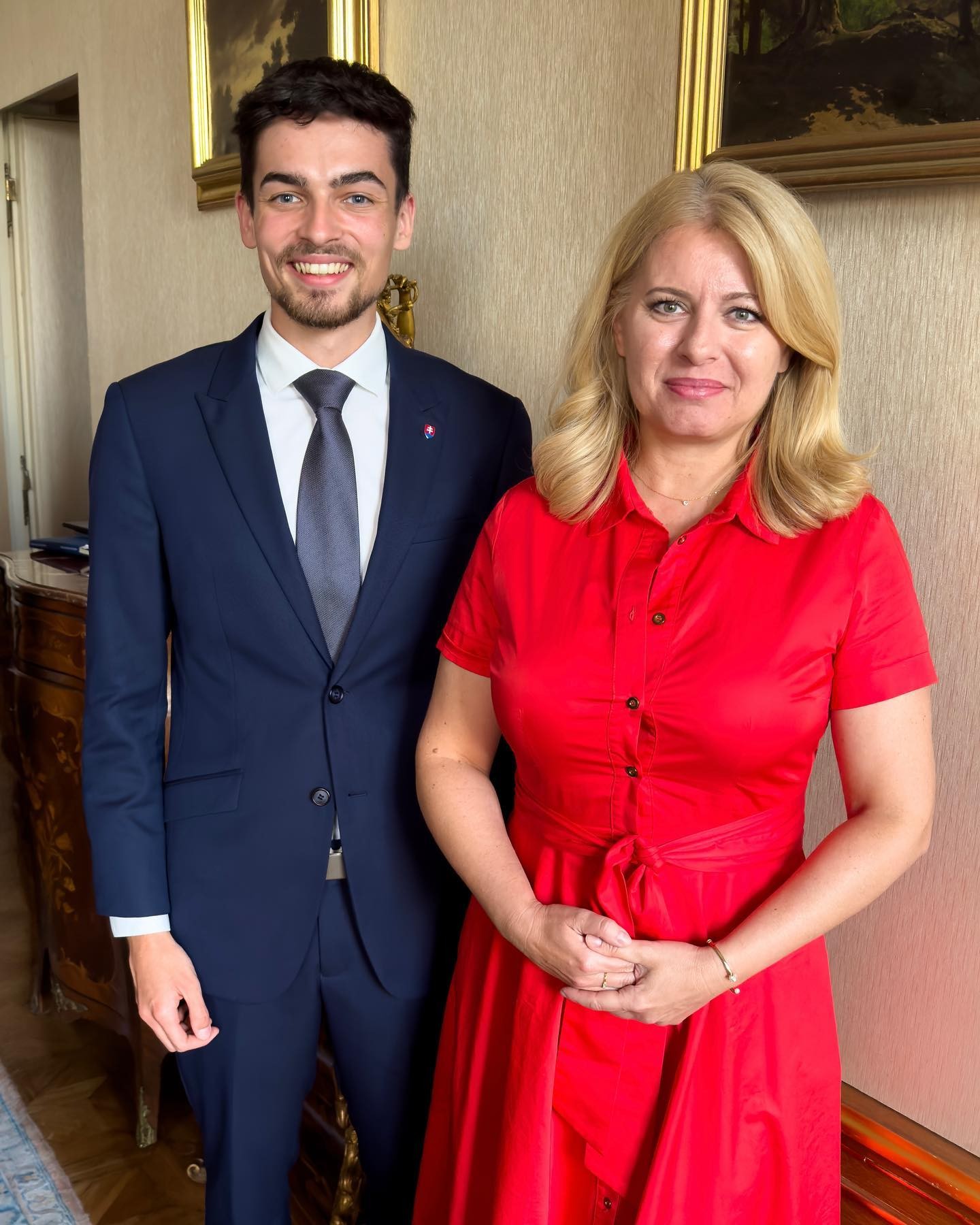 Aktivista Marek Mach a bývalá prezidentka Zuzana Čaputová. 