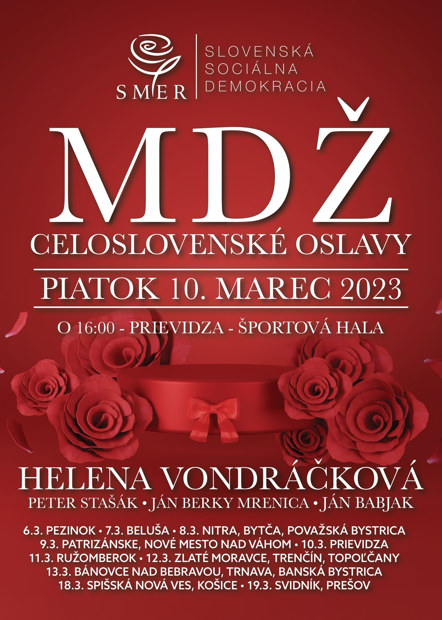 Smer zorganizovala pri príležitosti MDŽ viaceré podujatia po celom Slovensku.