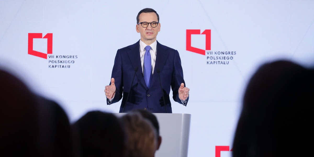 Premier Mateusz Morawiecki podczas Kongresu Polskiego Kapitału