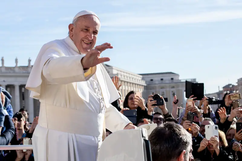 Papież Franciszek podczas audiencji 