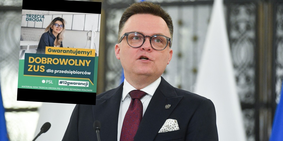 Szymon Hołownia zaprzecza jakoby prawdziwie dobrowolny ZUS, a nie tylko wakacje od składek były w programie Trzeciej Drogi. Rzeczywistość jest trochę bardziej skomplikowana