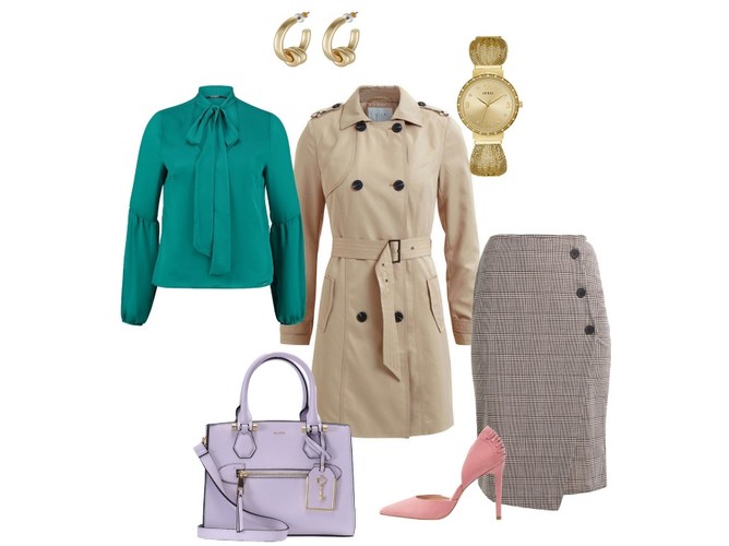 STYLIZACJE z beżowym trenczem