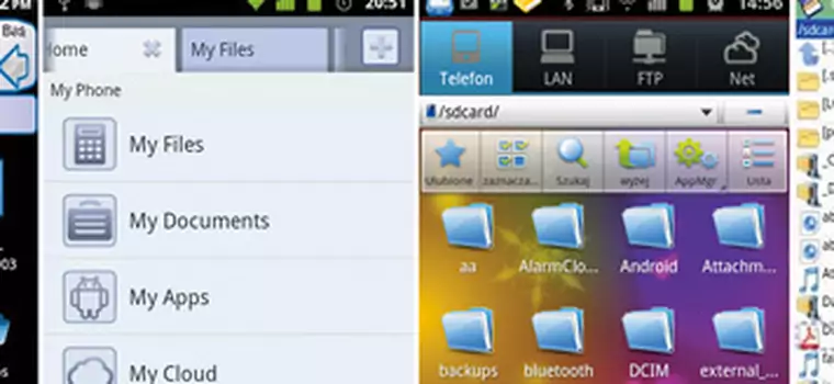 Test czterech menedżerów plików dla platformy Android