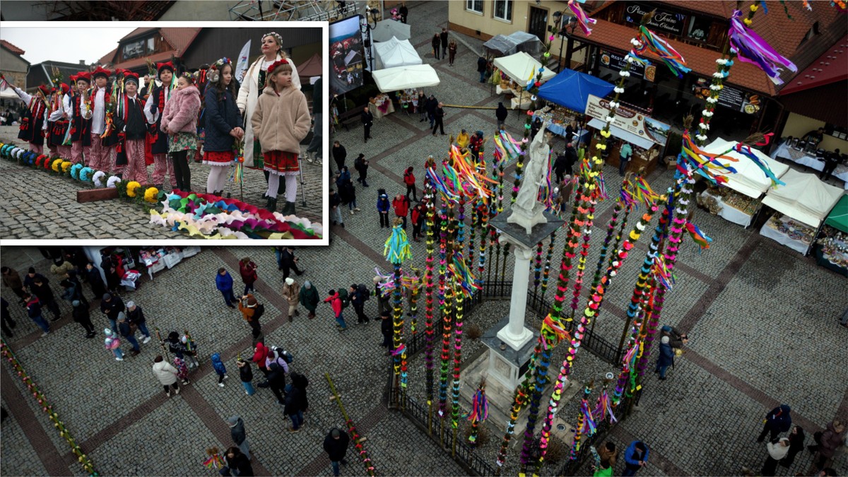 Tutaj palmy wielkanocne są wyższe niż bloki. W Lipnicy Murowanej znów walczą o rekord [ZDJĘCIA]