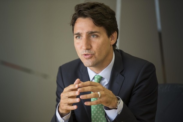 Justin Trudeau during his visit with the Toronto Star editorial board.