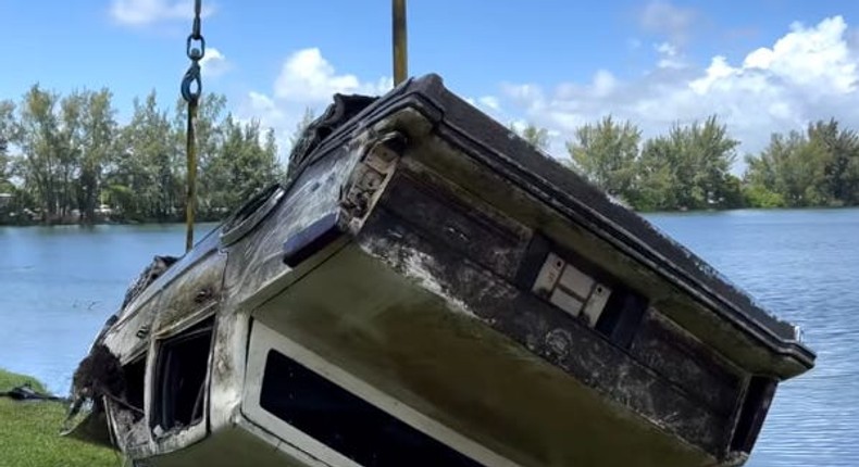 The Miami-Dade police department is hauling dozens of cars out of a lake in the county.Miami-Dade Police Department