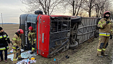 Wypadek autokaru z ukraińskimi uchodźcami na Lubelszczyźnie