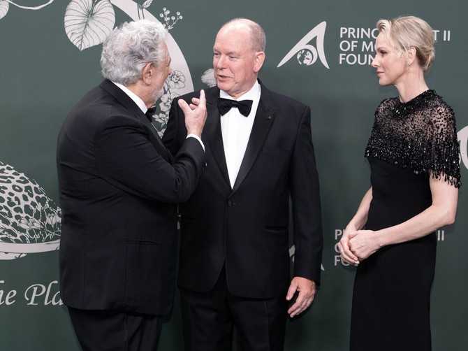 Plasido Domingo, Albert II od Monaka i princeza Šarlin