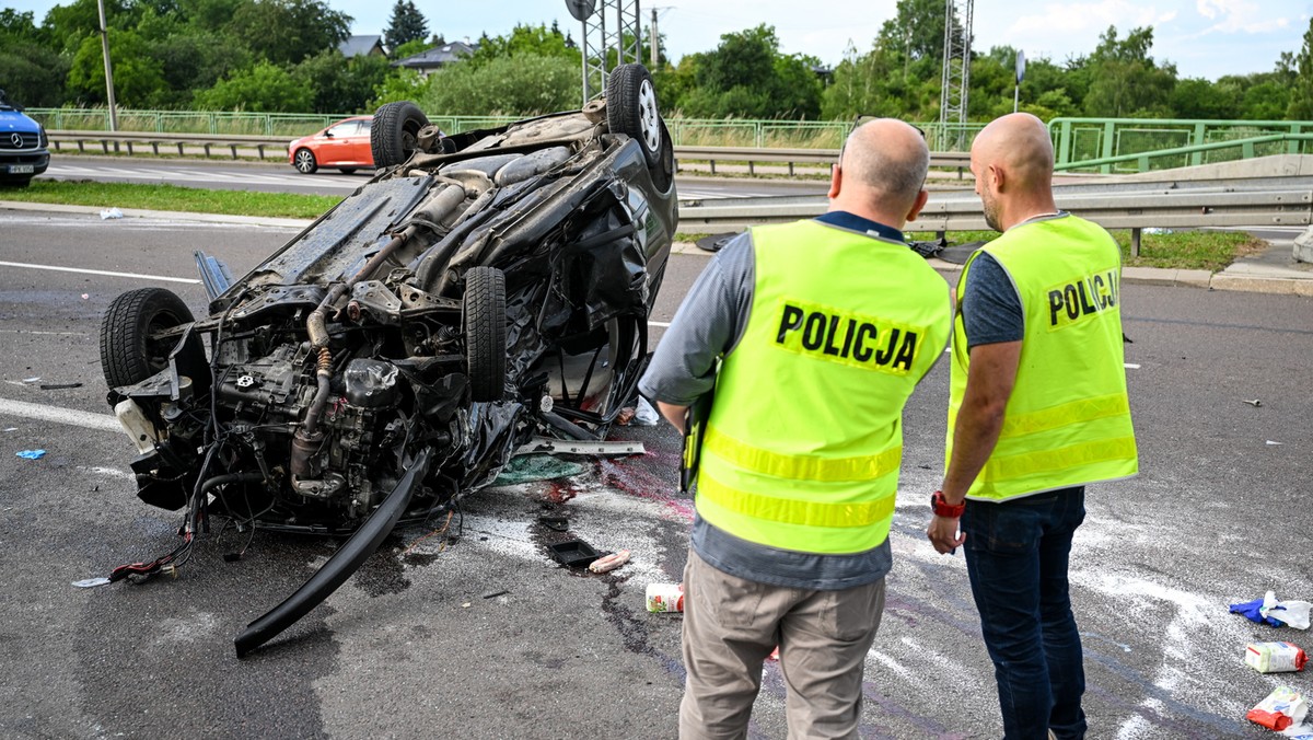 Wypadek na obwodnicy Przemyśla, w którym rannych zostało 5 osób. 30.06.2023 r.