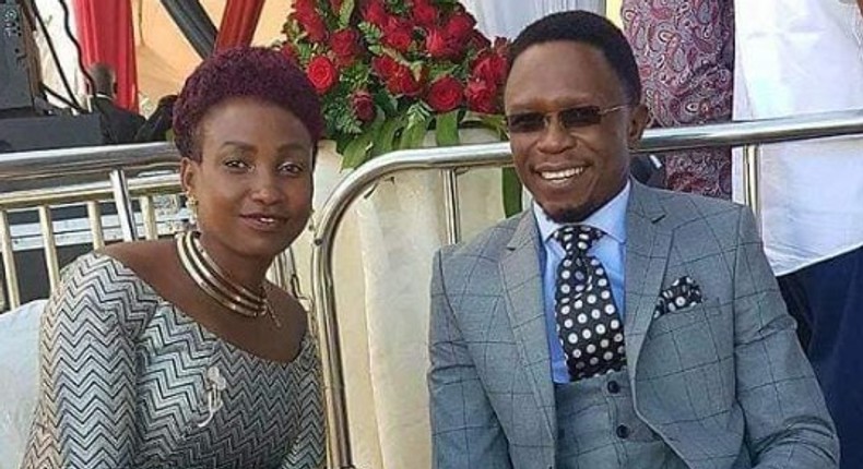 The late Priscah Mwaro and Sports CS Ababu Namwamba 