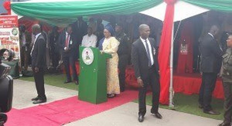 Aisha Buhari, wife of the President at the launch