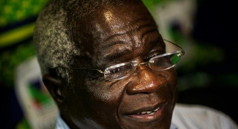 Mozambican Resistance Movement (RENAMO) presidential candidate Afonso Dhlakama speaks during an interview on October 11, 2014 in Maputo, Mozambique