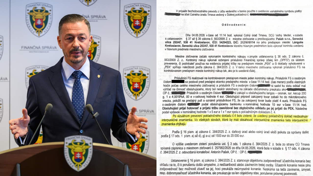 Prezident finančnej správy Jozef Kiss a rozhodnutie o udelení pokuty predajcovi z Kvetoslavova