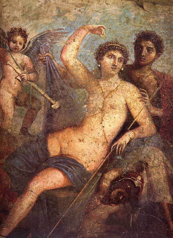 Mars i Wenus na fresku z Pompejów