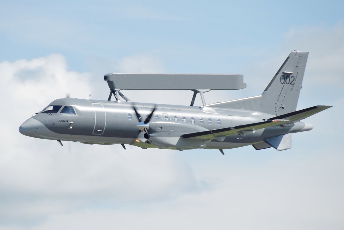 wojna w Ukrainie Saab 340 AEW&C dsmolot wczesnego ostrzegania siły powietrzne Ukrainy