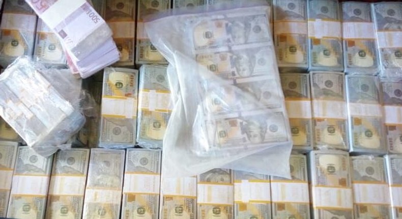 Fake currency recovered at Kilimani by DCI detectives (Twitter)