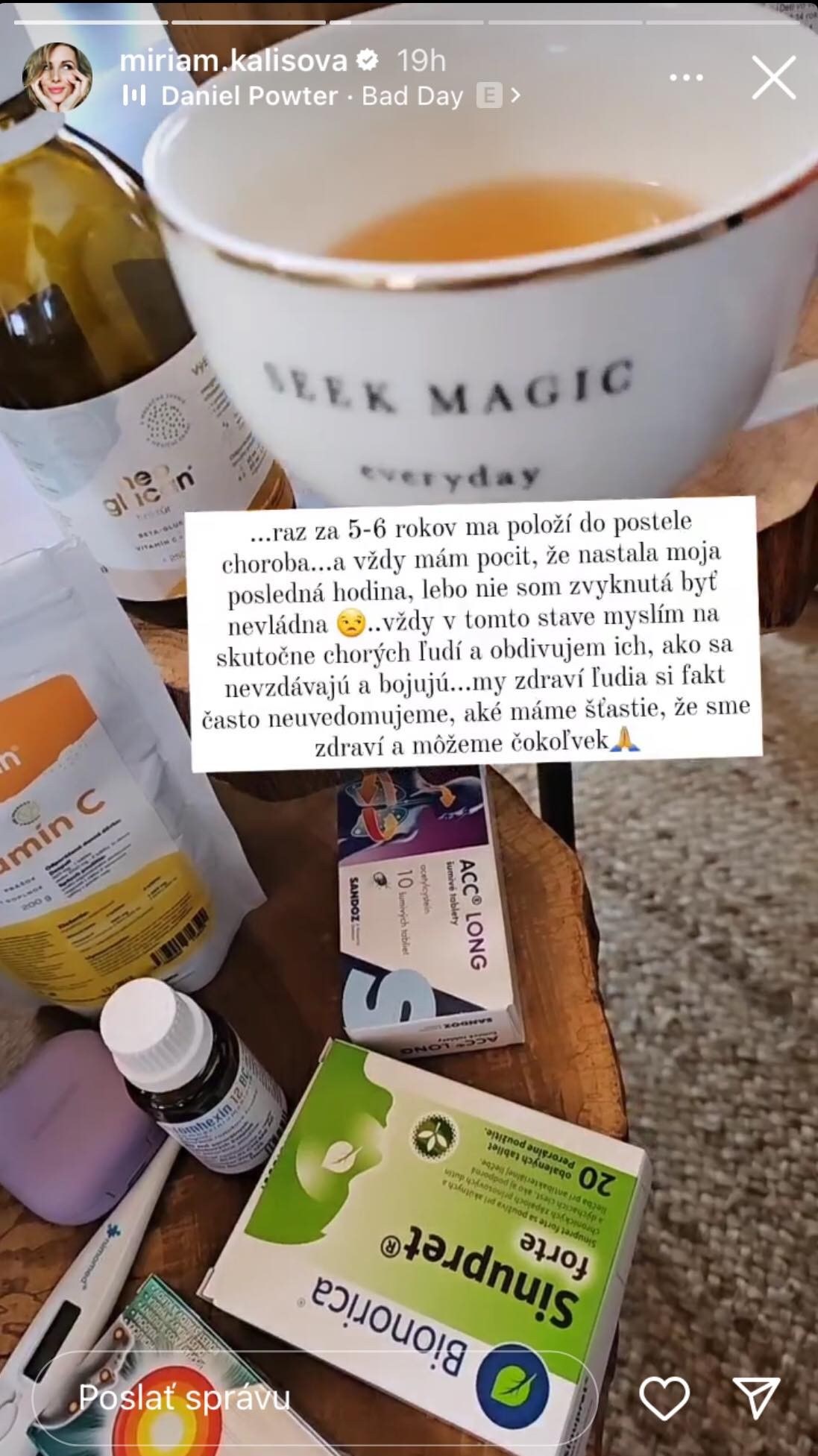 Moderátorku skolila choroba. 
