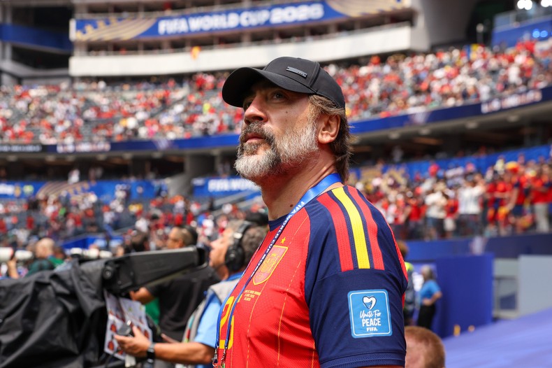 Bardem was spotted a few times rooting for his home country of Spain throughout this World Cup, most recently at the finals between Spain and Argentina on July 19.