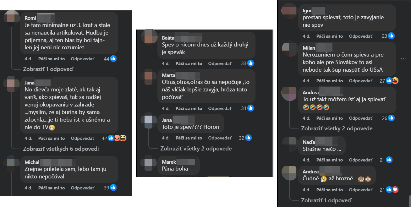 Ľudia na sociálnej sieti skritizovali spev Tamary Kramar. 