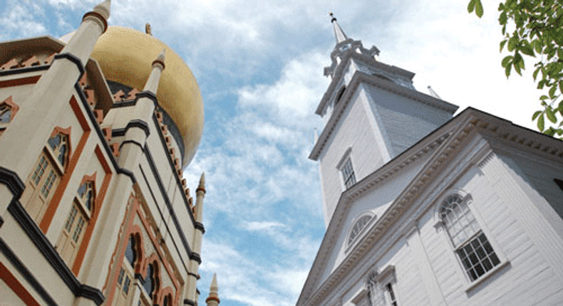 Mosque and Church