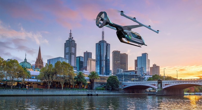 Uber austrlia passenger drone flight